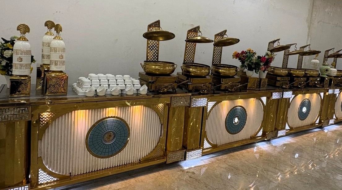 Off-site catering buffet service