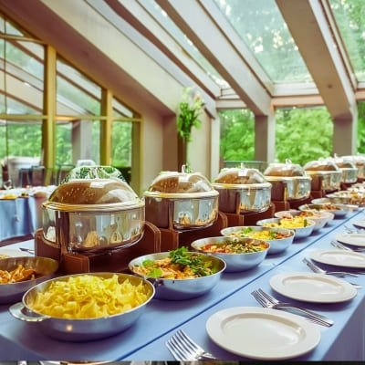 Birthday party catering buffet