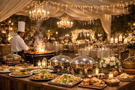 Catering centre table setup