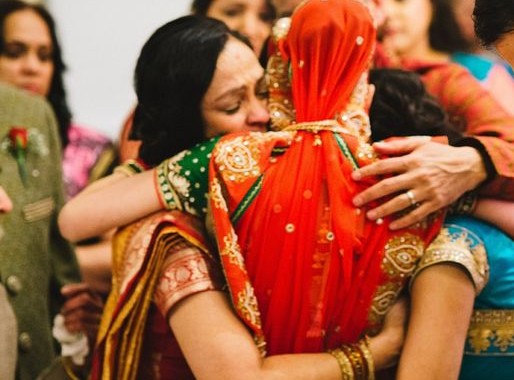 Couple celebrating Indian wedding