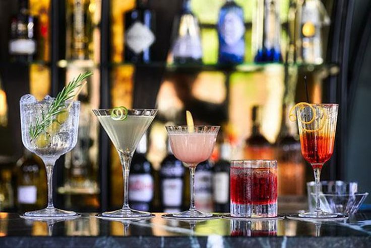 Trendy mocktail bar setup